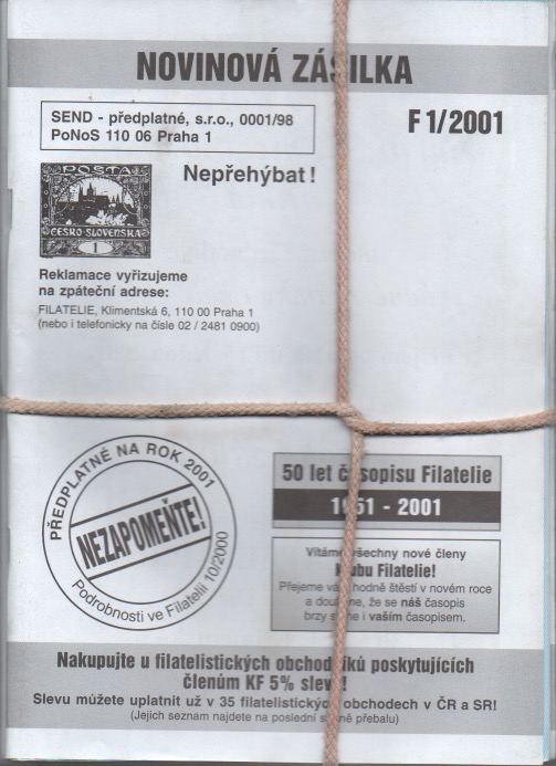 Filatelie 2001, roč. 51, č. 1-12 (kompletní)