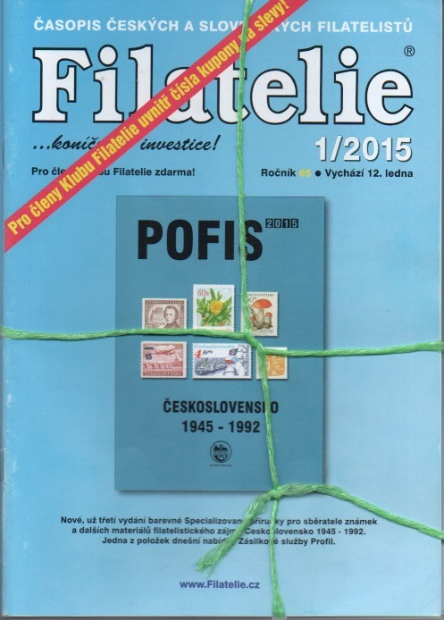 Filatelie 2015, roč. 65, č. 1-12 + příloha (kompletní)