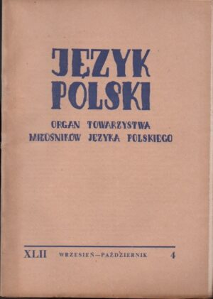 Język Polski XLII, nr 4 (1962)