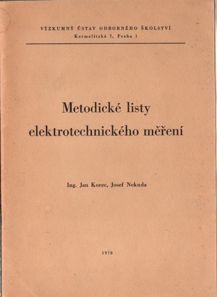 Metodické listy elektrotechnického měření