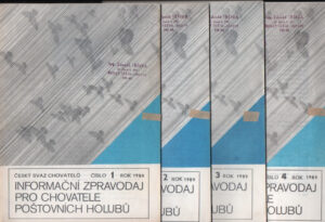 Informační zpravodaj pro chovatele poštovních holubů, rok 1989, č. 1-4
